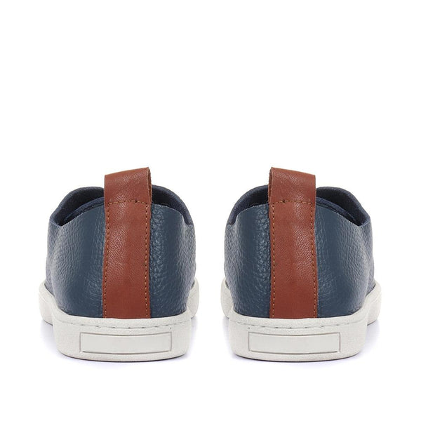 Jones Bootmaker Women's Midwood Women's Leather Trainers - Navy