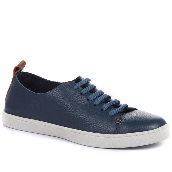jones bootmaker Women's Midwood Women's Leather Trainers - Navy