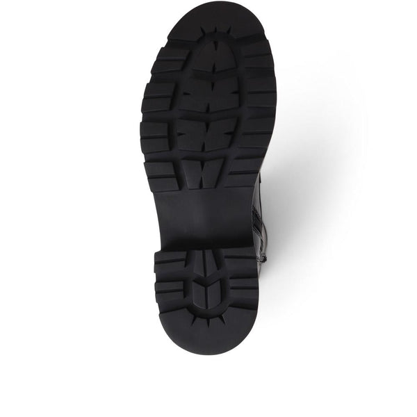 Jones Bootmaker Women's Mika Leather Lace-Up Boots - Black