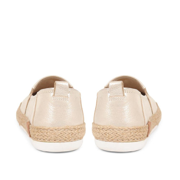 Jones Bootmaker Women's Milan Leather Espadrille Flats - Gold