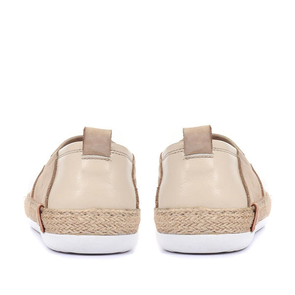 Jones Bootmaker Women's Milan Leather Espadrille Flats - Sand