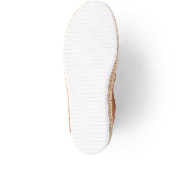 Jones Bootmaker Women's Milan Leather Espadrille Flats - Tan