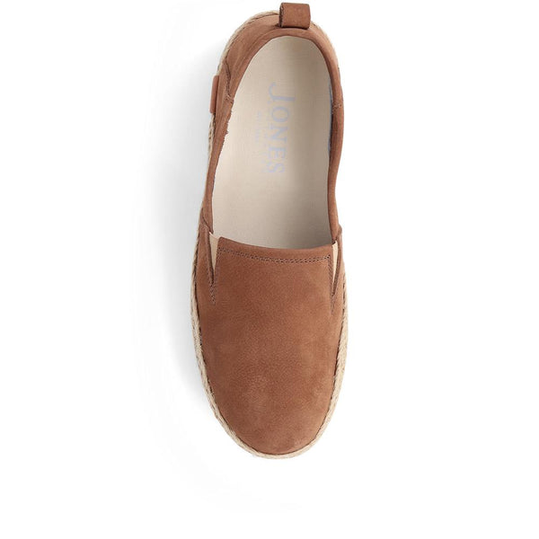 Jones Bootmaker Women's Milan Leather Espadrille Flats - Tan
