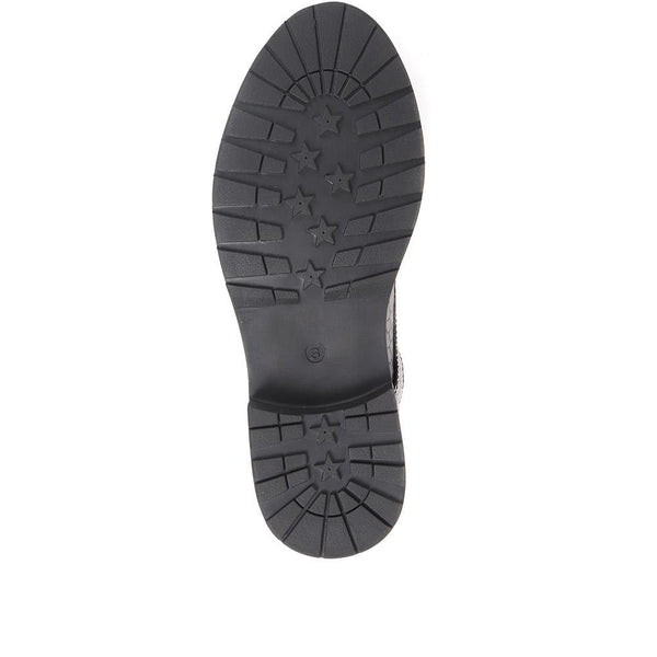 Jones Bootmaker Women's Mimi Smart Lace-Up Shoes - Black Croc