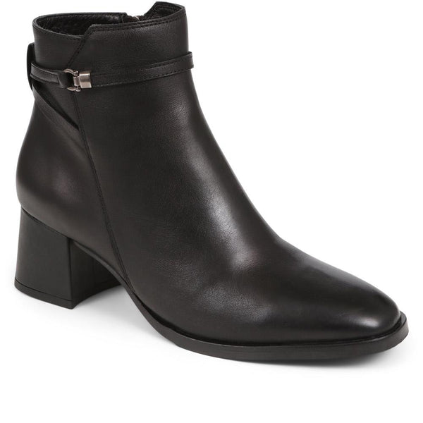 jones bootmaker Women's Monika Heeled Ankle Boots - Black