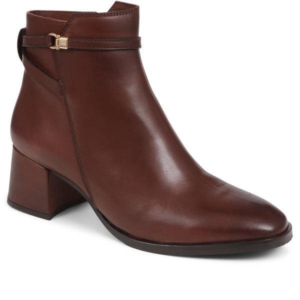 jones bootmaker Women's Monika Heeled Ankle Boots - Brown