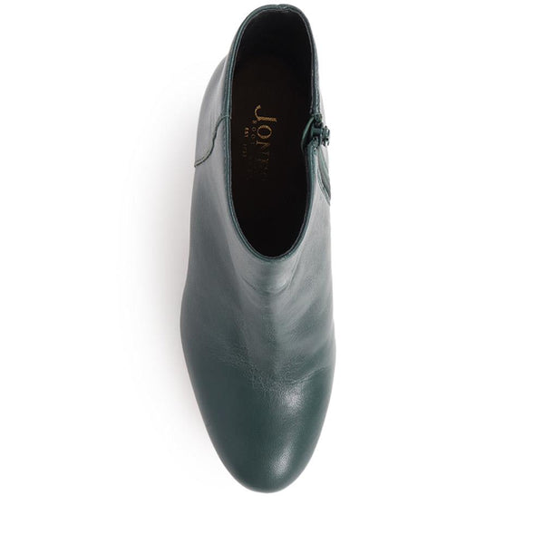 Jones Bootmaker Women's Neptune Heeled Ankle Boots - Bottle Green