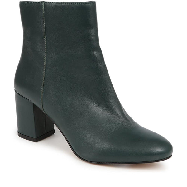 jones bootmaker Women's Neptune Heeled Ankle Boots - Bottle Green