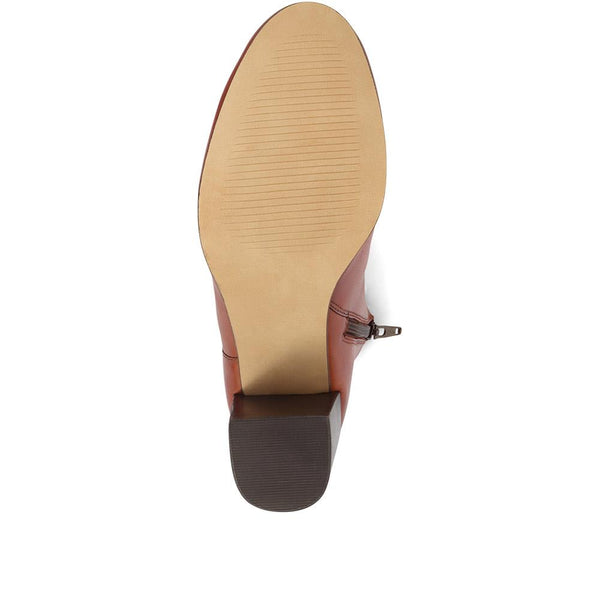 Jones Bootmaker Women's Neptune Heeled Ankle Boots - Cognac