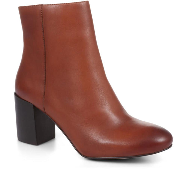 jones bootmaker Women's Neptune Heeled Ankle Boots - Cognac