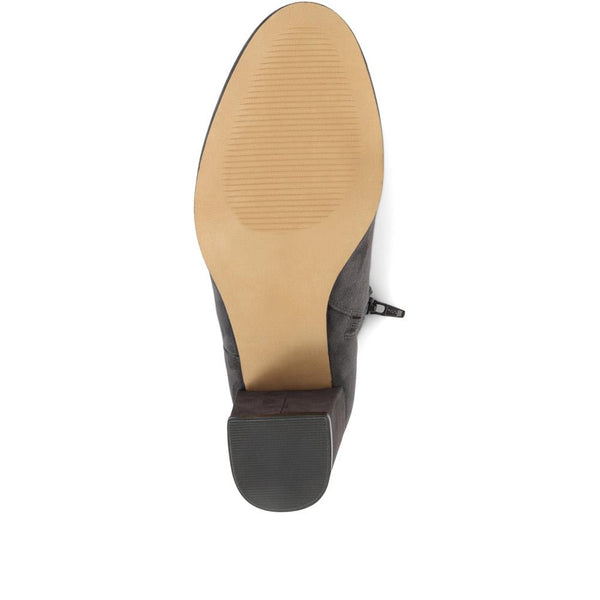 Jones Bootmaker Women's Neptune Heeled Ankle Boots - Grey Suede