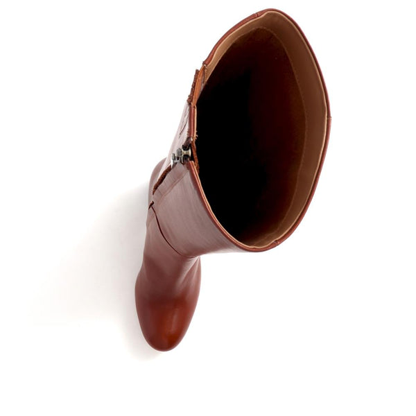 Jones Bootmaker Women's Neptune Medium Calf Fit Long Leather Boots - Tan