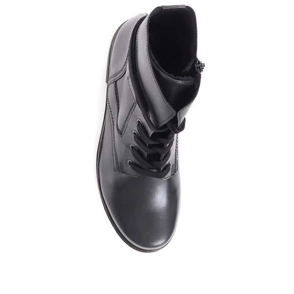 Jones Bootmaker Women's Nerissa Leather Ankle Boots - Black