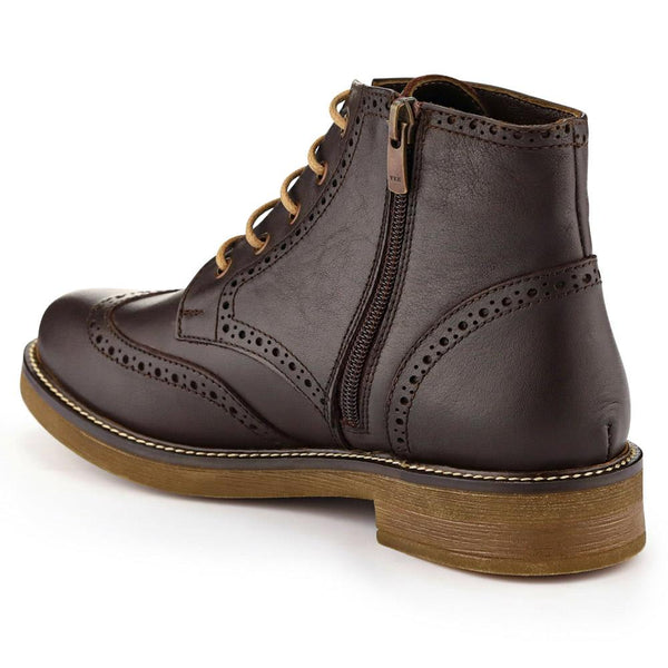 Jones Bootmaker Women's Novi Brogue Ankle Boots - Brown