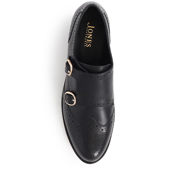 Jones Bootmaker Women's Oakwood Monkstrap Shoes - Black