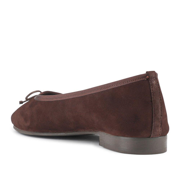 Jones Bootmaker Women's Ofelia Bow Detail Leather Pumps - Chocolate Suede