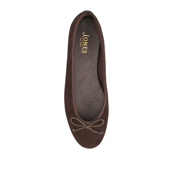 Jones Bootmaker Women's Ofelia Bow Detail Leather Pumps - Chocolate Suede