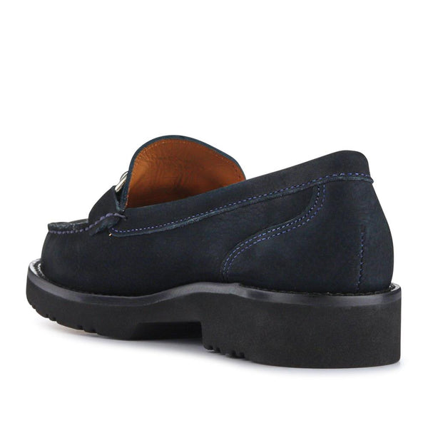 Jones Bootmaker Women's Orlana Leather Slip-On Moccasins - Navy