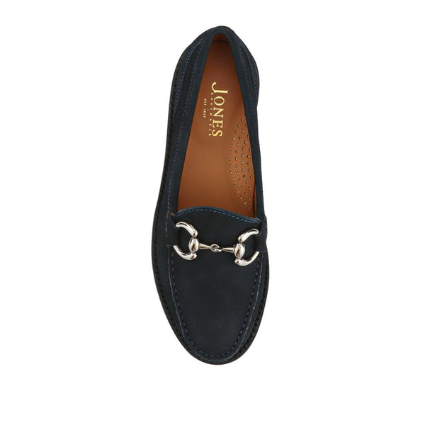 Jones Bootmaker Women's Orlana Leather Slip-On Moccasins - Navy