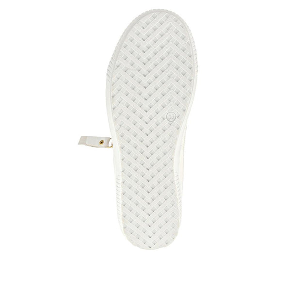 Jones Bootmaker Women's Padova Wide-Fit Leather Trainers - White