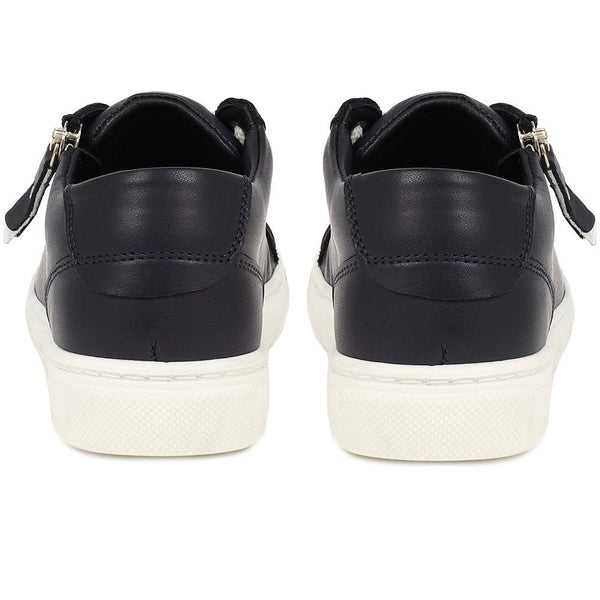 Jones Bootmaker Women's Padova2 Leather Lace-Up Trainers - Navy