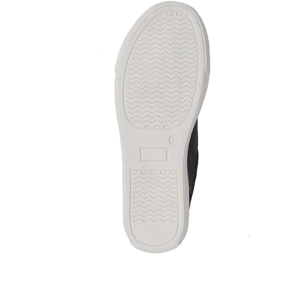 Jones Bootmaker Women's Padova2 Leather Lace-Up Trainers - Navy