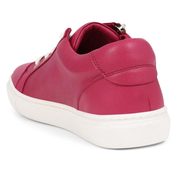 Jones Bootmaker Women's Padova2 Leather Lace-Up Trainers - Pink