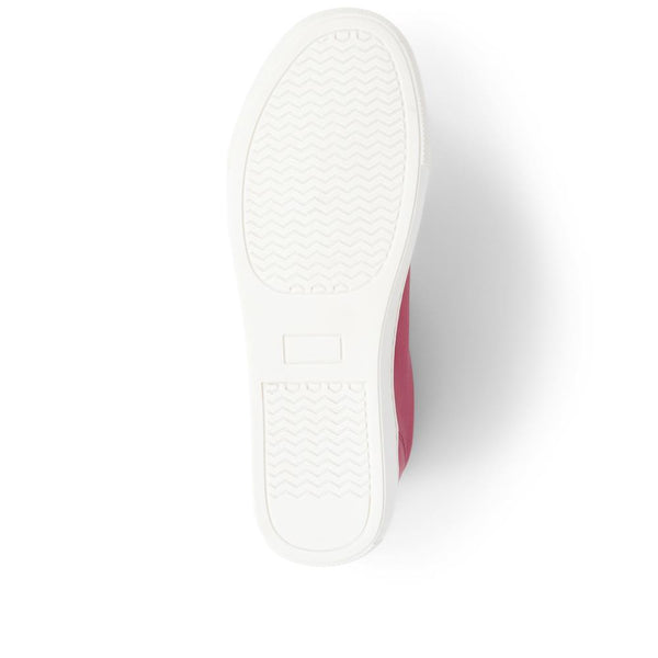 Jones Bootmaker Women's Padova2 Leather Lace-Up Trainers - Pink