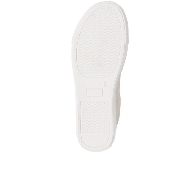 Jones Bootmaker Women's Padova2 Leather Lace-Up Trainers - Stone