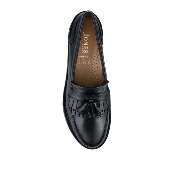 Jones Bootmaker Women's Paolina Smart Leather Moccasins - Black