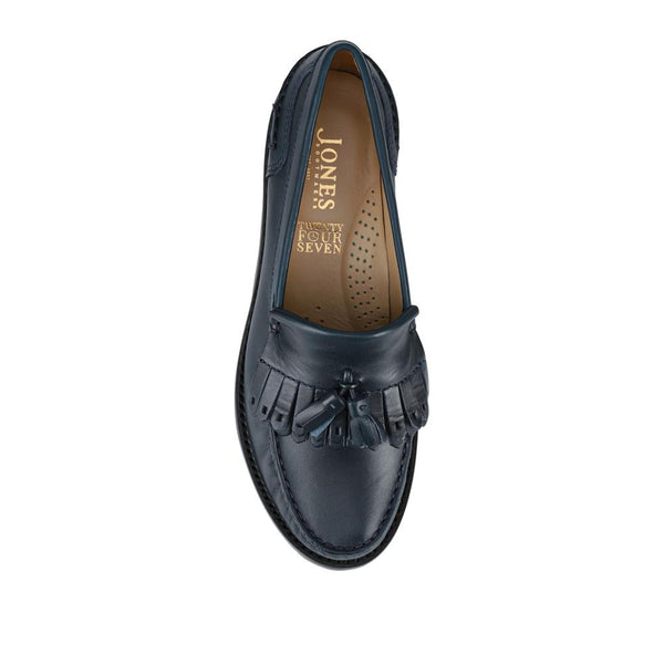 Jones Bootmaker Women's Paolina Smart Leather Moccasins - Navy