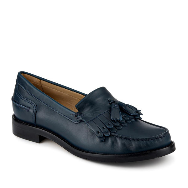 jones bootmaker Women's Paolina Smart Leather Moccasins - Navy