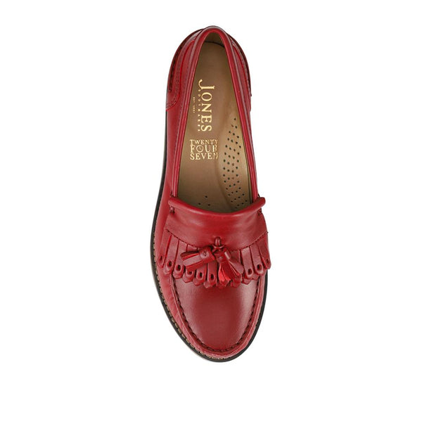 Jones Bootmaker Women's Paolina Smart Leather Moccasins - Red