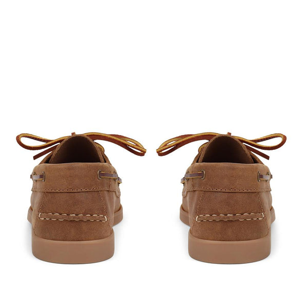 Jones Bootmaker Women's Patrizia Leather Boat Shoes - Brown