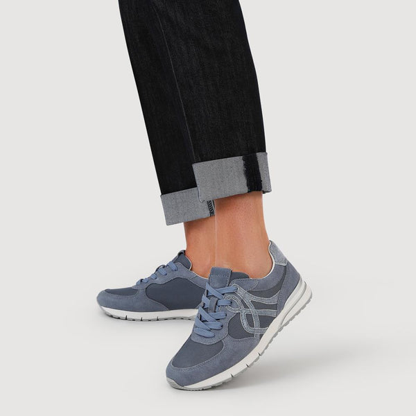 Jones Bootmaker Women's Pauline Gabor Casual Lace-Up Trainers - Blue Grey