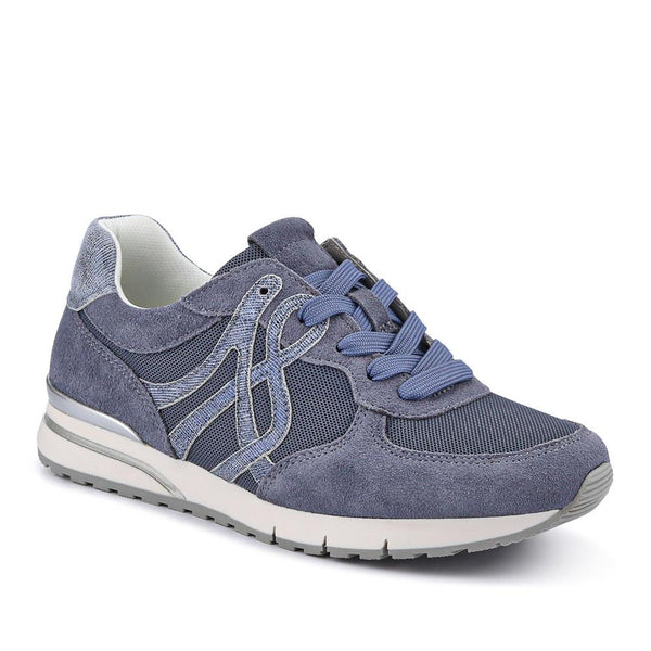 jones bootmaker Women's Pauline Gabor Casual Lace-Up Trainers - Blue Grey