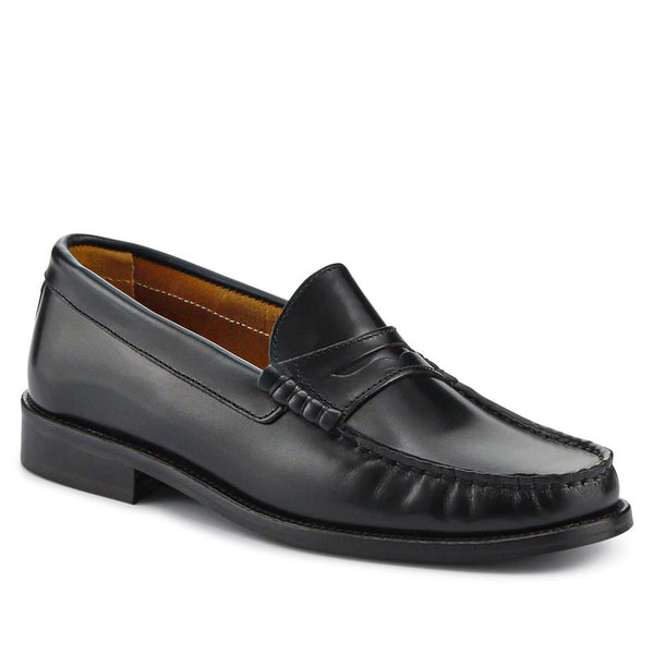 jones bootmaker Women's Perna Smart Leather Moccasins - Black Leather