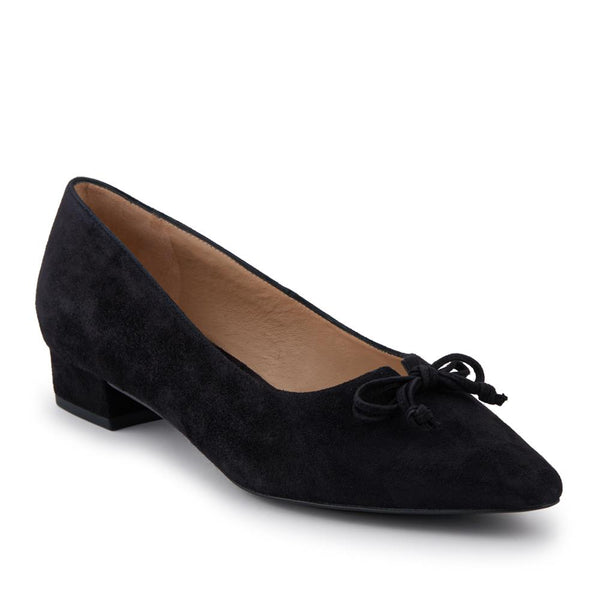 jones bootmaker Women's Peter Kaiser Leather Heeled Pumps - Black Suede