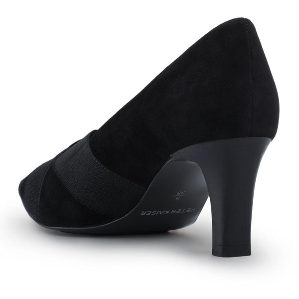Jones Bootmaker Women's Peter Kaiser Leather Kitten-Heeled Court Shoes - Black Suede
