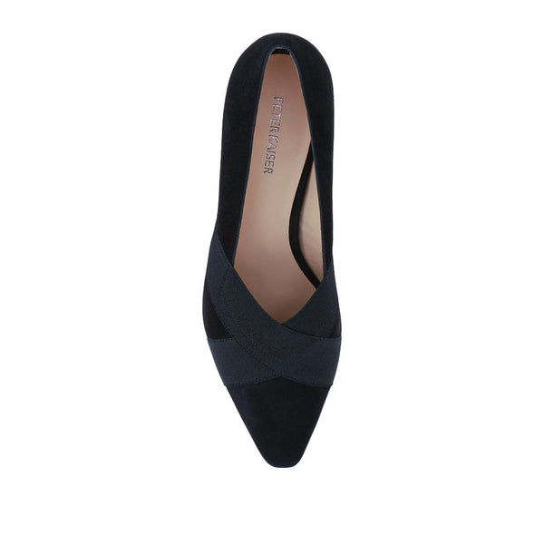 Jones Bootmaker Women's Peter Kaiser Leather Kitten-Heeled Court Shoes - Black Suede