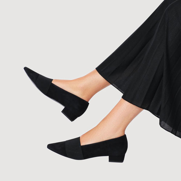 Jones Bootmaker Women's Peter Kaiser Pointed-Toe Heeled Pumps - Black Suede