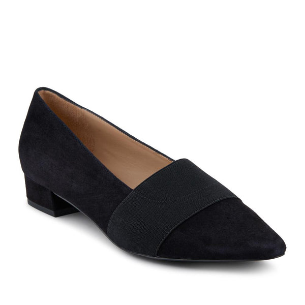 jones bootmaker Women's Peter Kaiser Pointed-Toe Heeled Pumps - Black Suede