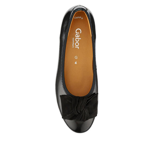 Jones Bootmaker Women's Picnic Leather Ballet Pumps - Black
