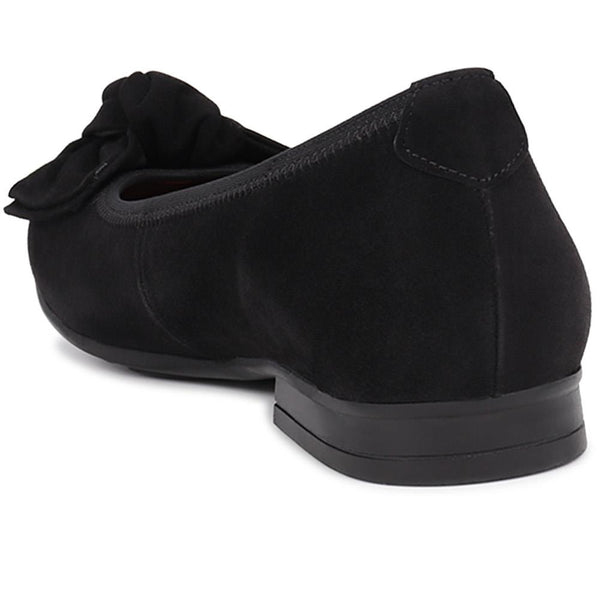 Jones Bootmaker Women's Picnic Leather Ballet Pumps - Black Suede