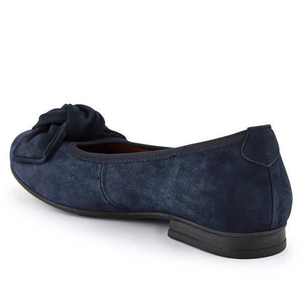 Jones Bootmaker Women's Picnic Leather Ballet Pumps - Navy Suede