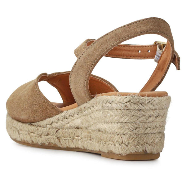 Jones Bootmaker Women's Ravena Leather Espadrilles - Tan Suede