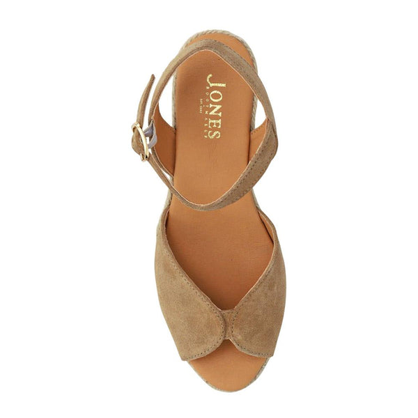 Jones Bootmaker Women's Ravena Leather Espadrilles - Tan Suede