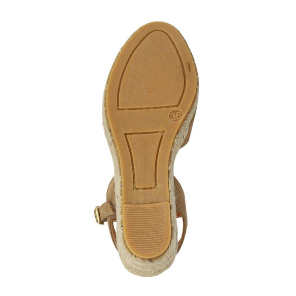 Jones Bootmaker Women's Ravena Leather Espadrilles - Tan Suede