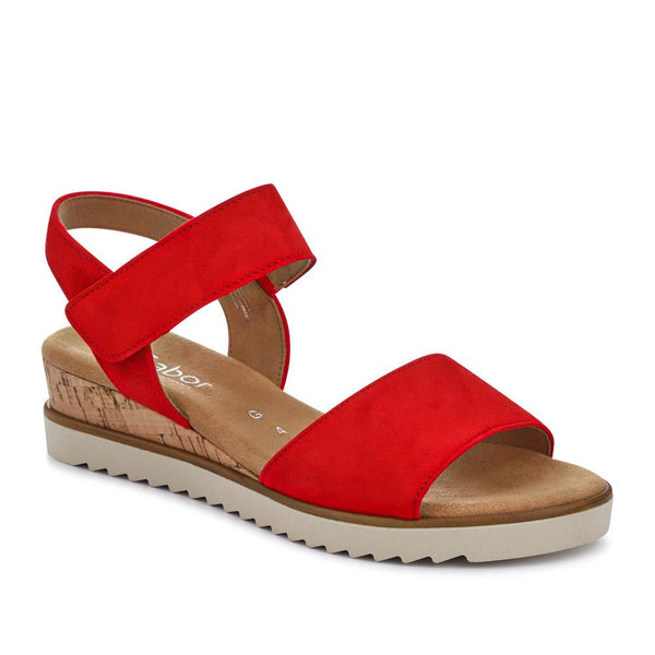 jones bootmaker Women's Raynor Gabor Wedge Sandals - Red