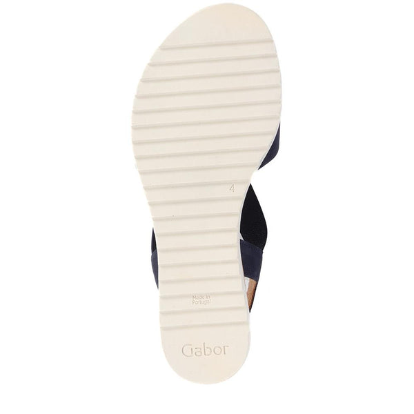 Jones Bootmaker Women's Reese Chunky Leather Sandals - Navy